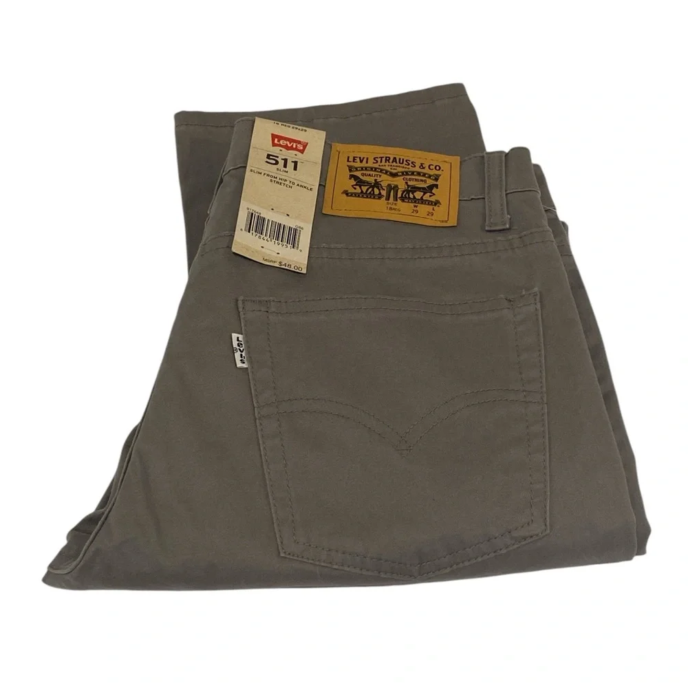Levi’s 511 Slim Stretch Gray Cotton Pants - Boys 18R - NWT